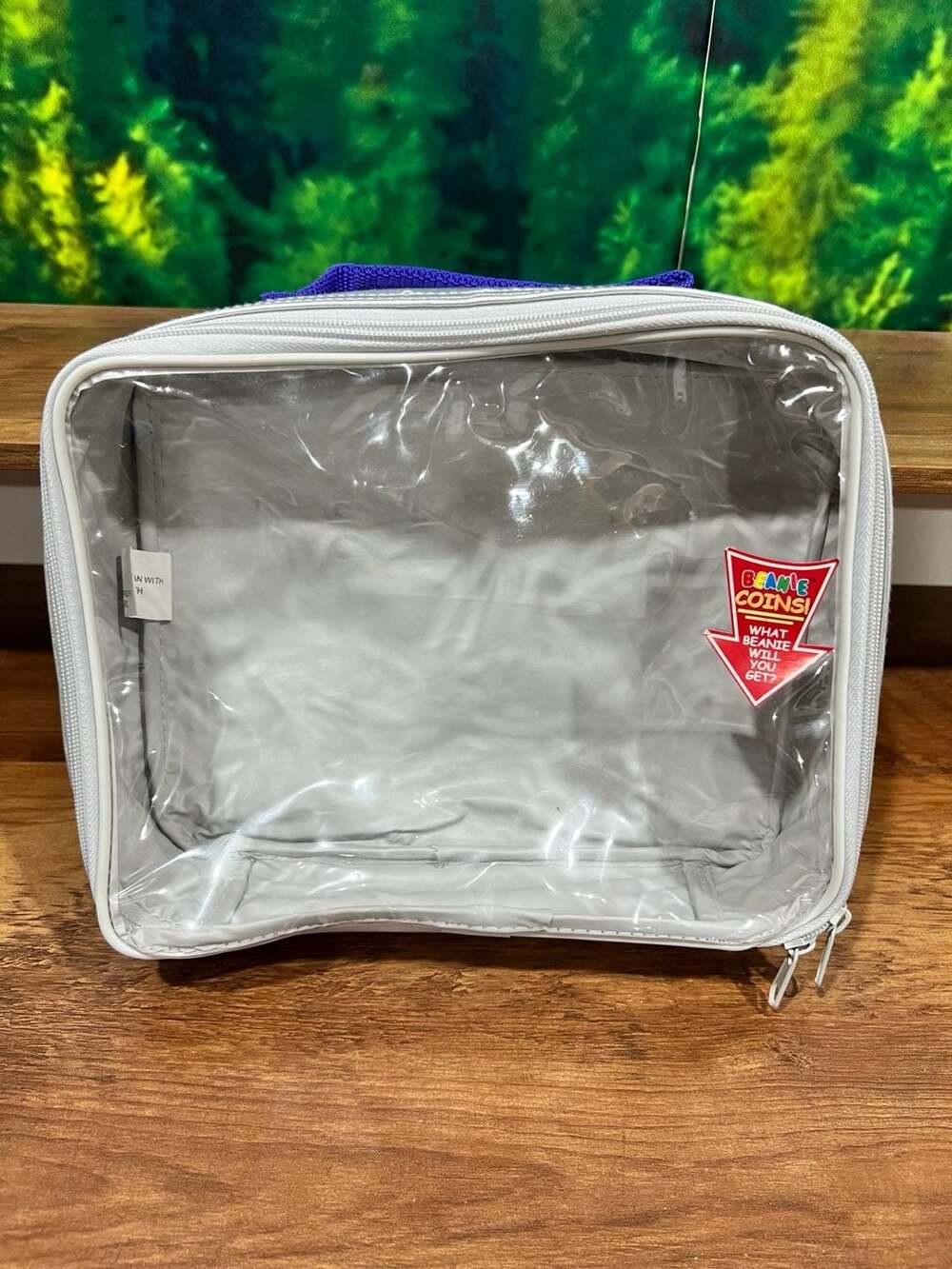 Vintage Ty Beanie Babies Official Club Silver Vinyl Zippered Carrying Case